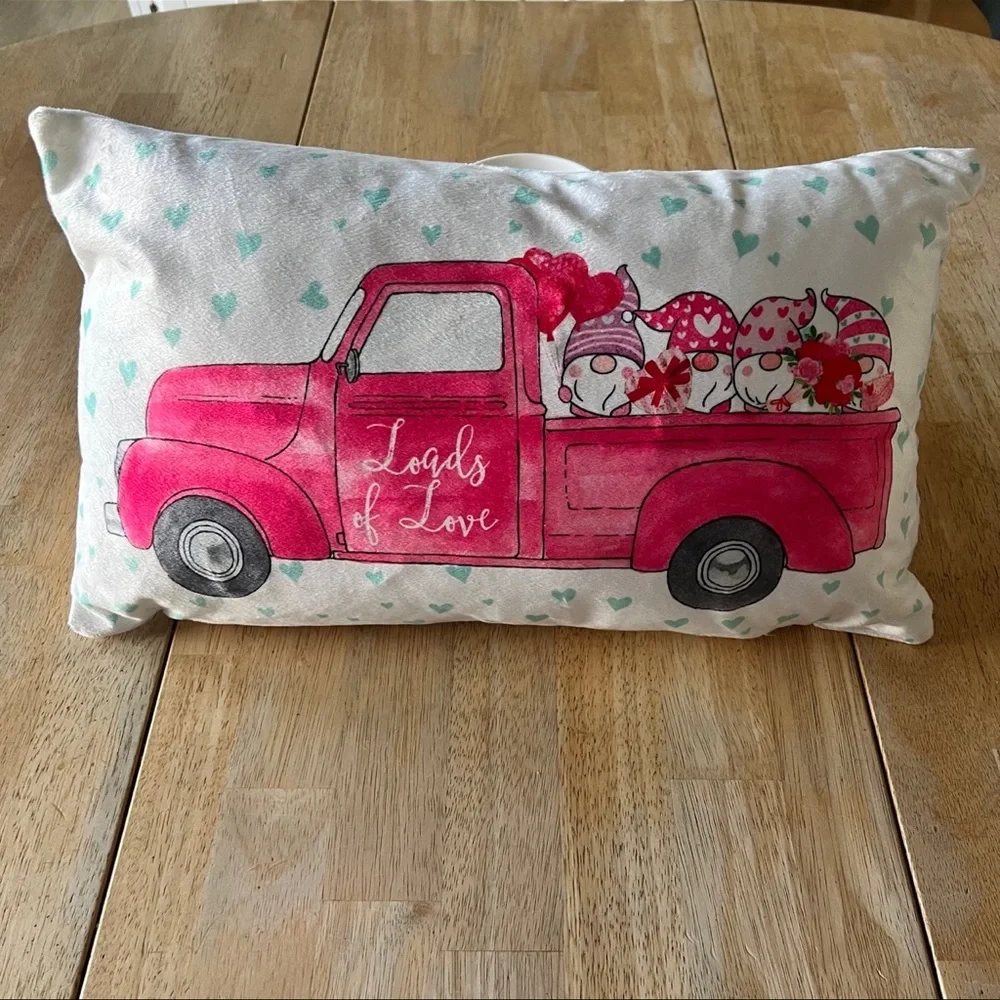 Valentines “Loads of Love” Gnome Throw Pillow with Lights